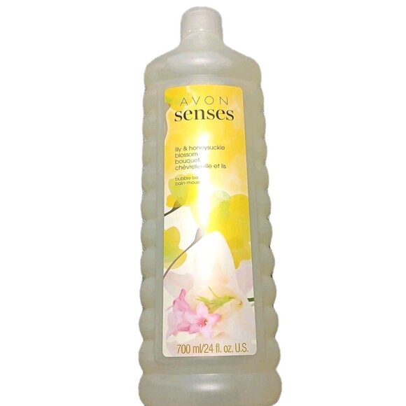 New Avon Senses Lily Honeysuckle Bloddom Bubble Bath 700ml Jumbo Relaxation Spa - Picture 1 of 4